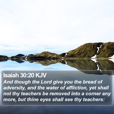 Isaiah 30:20 KJV Bible Verse Image