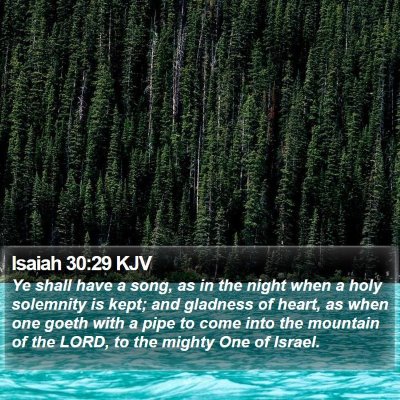 Isaiah 30:29 KJV Bible Verse Image