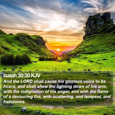 Isaiah 30:30 KJV Bible Verse Image