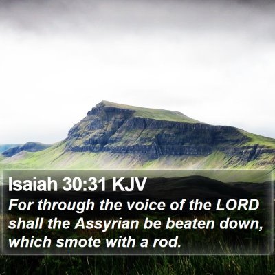 Isaiah 30:31 KJV Bible Verse Image