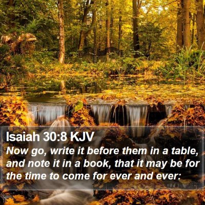 Isaiah 30:8 KJV Bible Verse Image