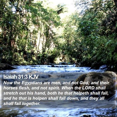 Isaiah 31:3 KJV Bible Verse Image
