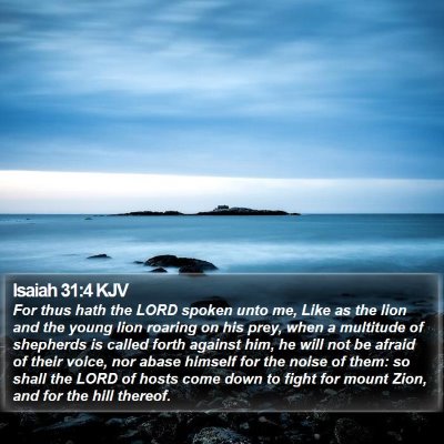 Isaiah 31:4 KJV Bible Verse Image