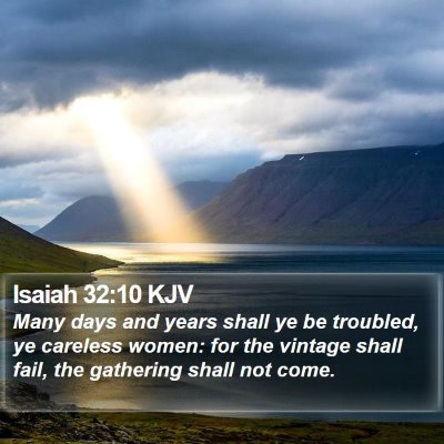 Isaiah 32:10 KJV Bible Verse Image