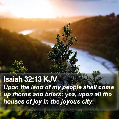 Isaiah 32:13 KJV Bible Verse Image