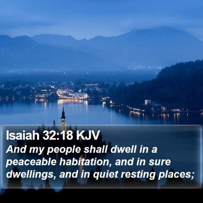 Isaiah 32:18 KJV Bible Verse Image