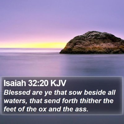 Isaiah 32:20 KJV Bible Verse Image