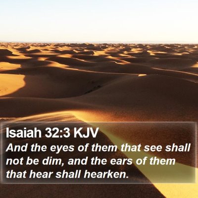 Isaiah 32:3 KJV Bible Verse Image