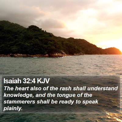 Isaiah 32:4 KJV Bible Verse Image