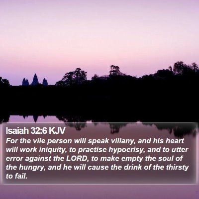 Isaiah 32:6 KJV Bible Verse Image