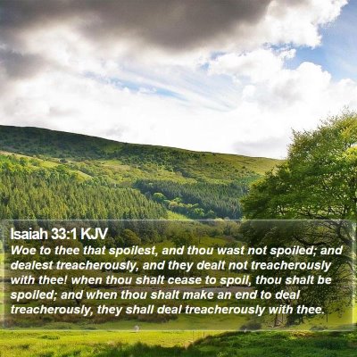 Isaiah 33:1 KJV Bible Verse Image