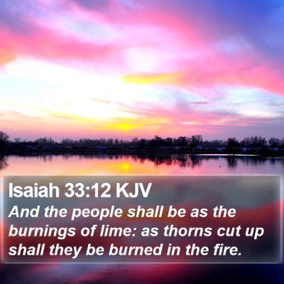 Isaiah 33:12 KJV Bible Verse Image