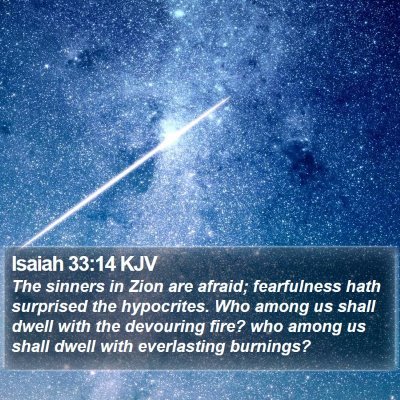 Isaiah 33:14 KJV Bible Verse Image