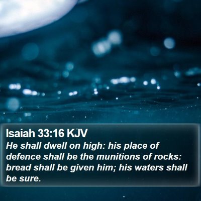Isaiah 33:16 KJV Bible Verse Image