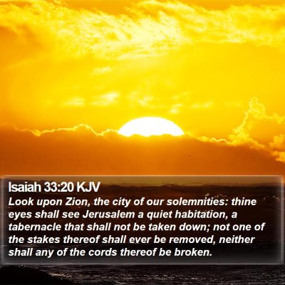 Isaiah 33:20 KJV Bible Verse Image