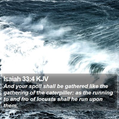 Isaiah 33:4 KJV Bible Verse Image