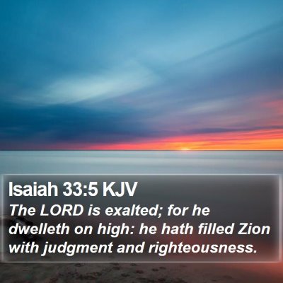 Isaiah 33:5 KJV Bible Verse Image