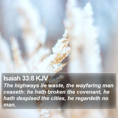 Isaiah 33:8 KJV Bible Verse Image
