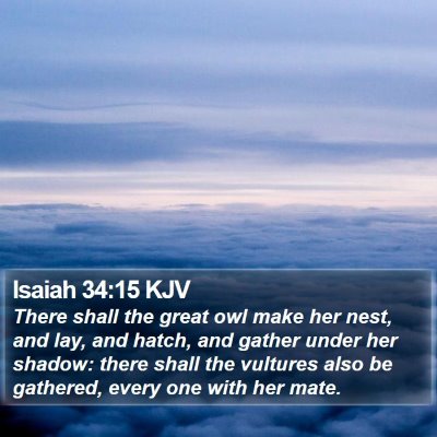 Isaiah 34:15 KJV Bible Verse Image