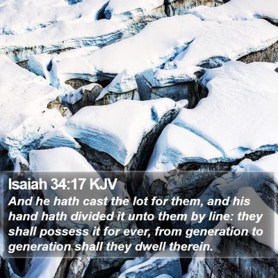Isaiah 34:17 KJV Bible Verse Image