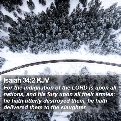 Isaiah 34:2 KJV Bible Verse Image