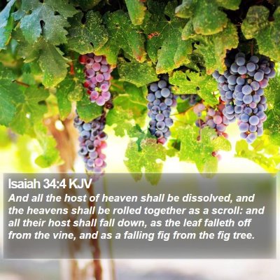 Isaiah 34:4 KJV Bible Verse Image