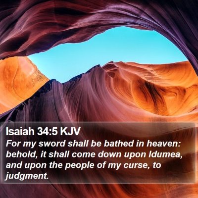 Isaiah 34:5 KJV Bible Verse Image