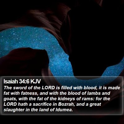 Isaiah 34:6 KJV Bible Verse Image