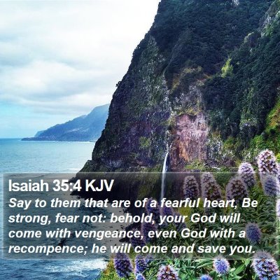 Isaiah 35:4 KJV Bible Verse Image