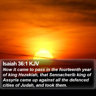 Isaiah 36:1 KJV Bible Verse Image