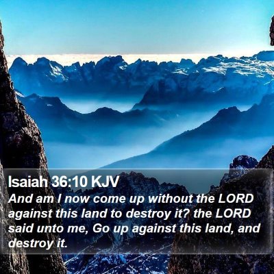 Isaiah 36:10 KJV Bible Verse Image