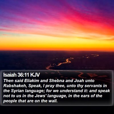 Isaiah 36:11 KJV Bible Verse Image