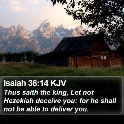 Isaiah 36:14 KJV Bible Verse Image