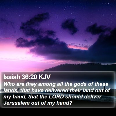 Isaiah 36:20 KJV Bible Verse Image