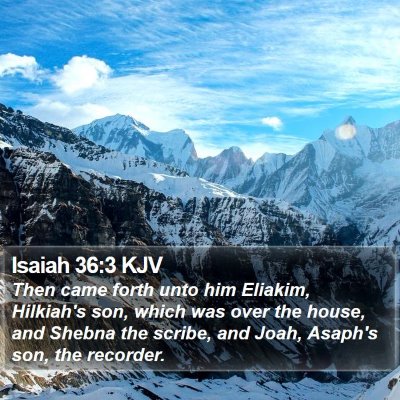 Isaiah 36:3 KJV Bible Verse Image