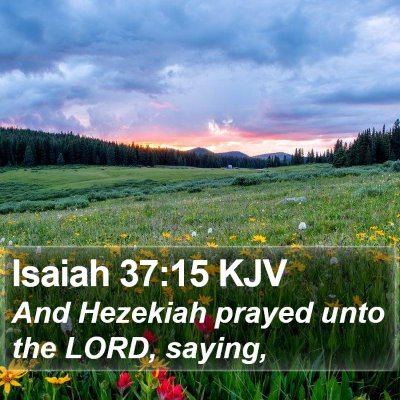 Isaiah 37:15 KJV Bible Verse Image