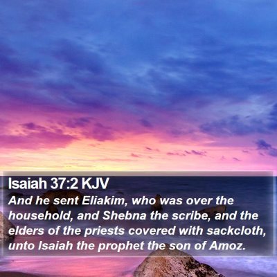 Isaiah 37:2 KJV Bible Verse Image