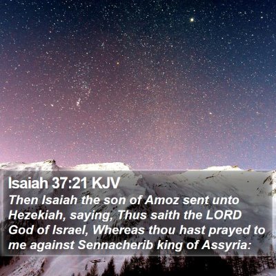 Isaiah 37:21 KJV Bible Verse Image