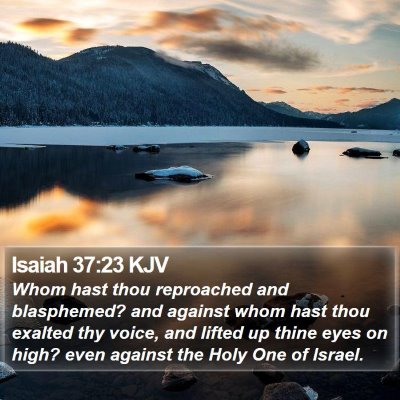 Isaiah 37:23 KJV Bible Verse Image