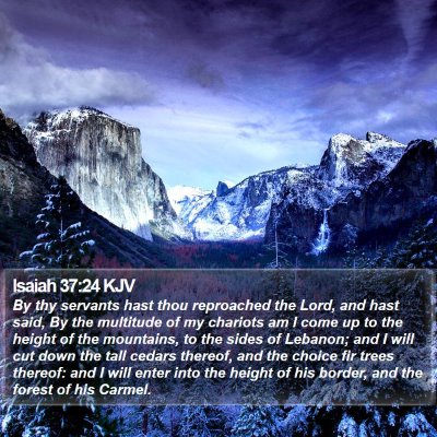 Isaiah 37:24 KJV Bible Verse Image