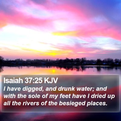 Isaiah 37:25 KJV Bible Verse Image