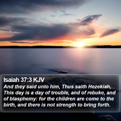 Isaiah 37:3 KJV Bible Verse Image