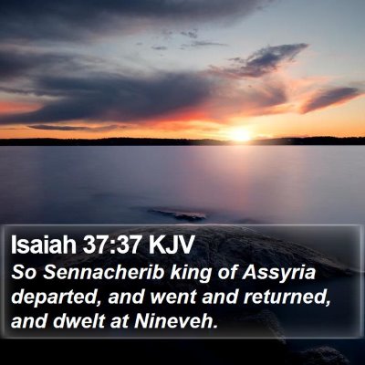 Isaiah 37:37 KJV Bible Verse Image