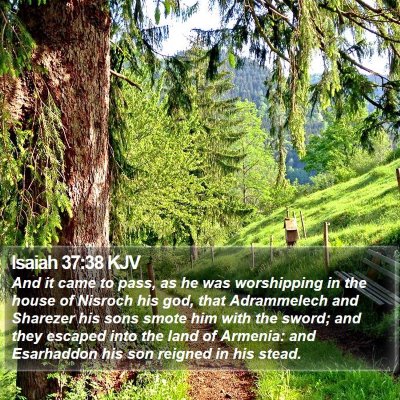 Isaiah 37:38 KJV Bible Verse Image