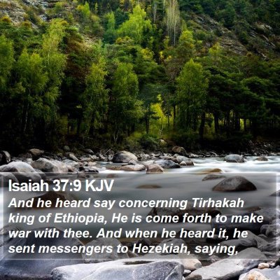 Isaiah 37:9 KJV Bible Verse Image