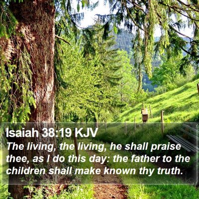 Isaiah 38:19 KJV Bible Verse Image