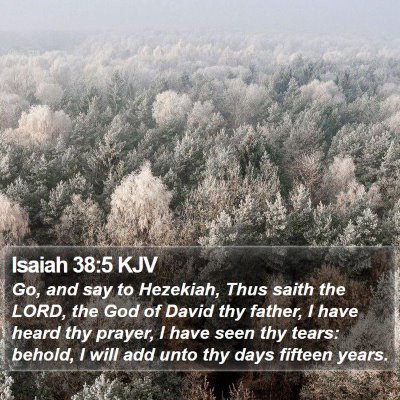 Isaiah 38:5 KJV Bible Verse Image