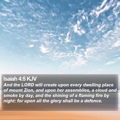 Isaiah 4:5 KJV Bible Verse Image
