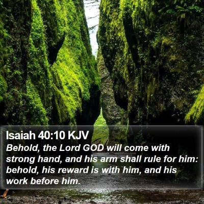 Isaiah 40:10 KJV Bible Verse Image