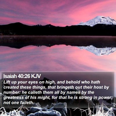 Isaiah 40:26 KJV Bible Verse Image